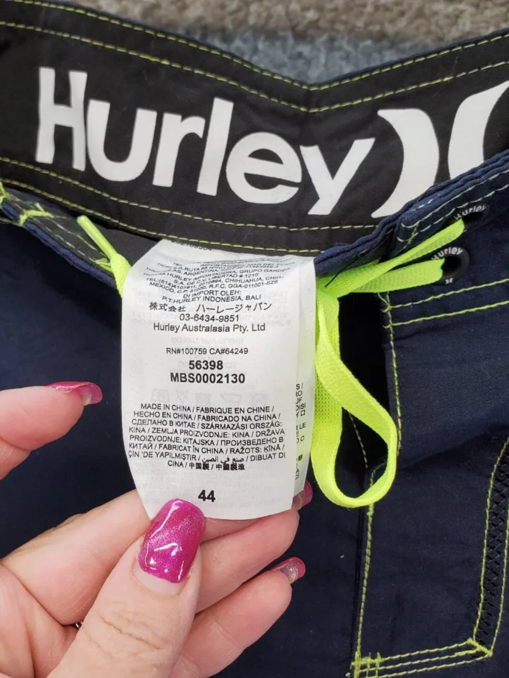 Hurley One and Only Boardshort Mens 44 New without tags